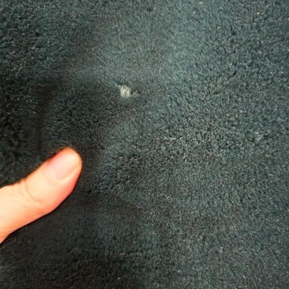 Monica Gray Vintage Green Faux Fur Coat Mid Length Jacket Extra Large - Picture 11 of 13